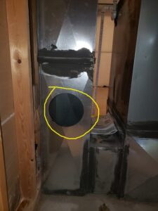 Return Trunk line preparation for air duct cleaning