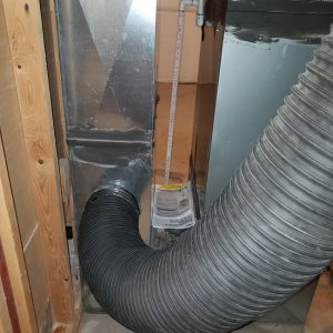 Return trunk line with air duct cleaning vaccum